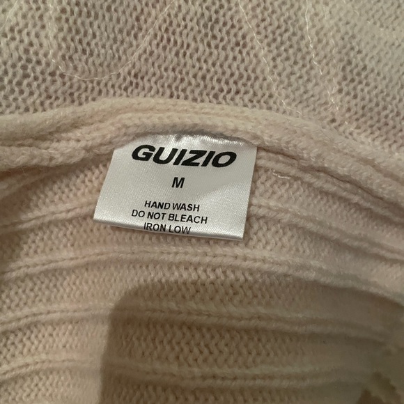 FINAL SALE โผ๏ธ DANIELLE GUIZIO Wool Sweater Beige Sleeveless Embroidered - Picture 6 of 7